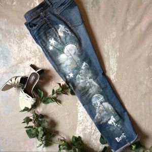 Boho Painted OOAK Ba-Luna Series Wearable Art
